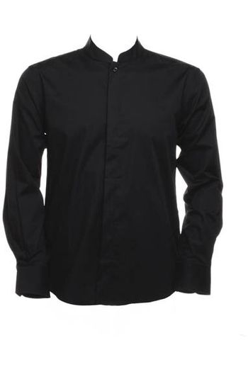 Camisa Bargear cuello mandarín manga larga kk123 - Black