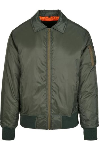 Collar bomber jacket Nylonjacka by157 - Dark olive