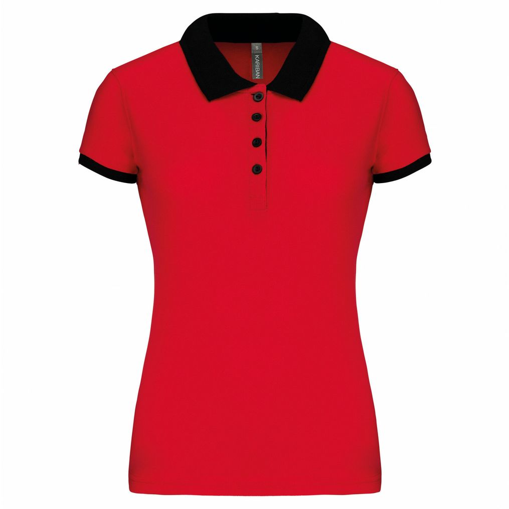Image produit Polo a maglia jacquard bicolore donna k259