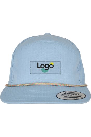 Farvet flettet jockeykasket 7005cb - Light blue