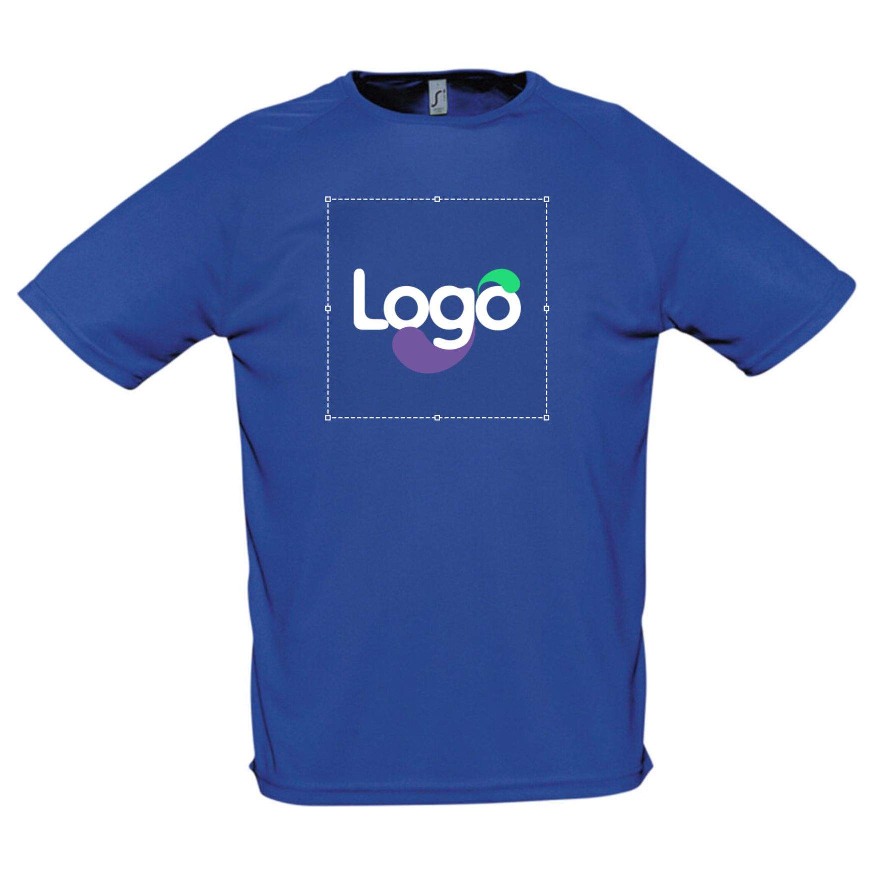 Sporty Tee shirt polyester andas personalisering 11939 - Bleu royal