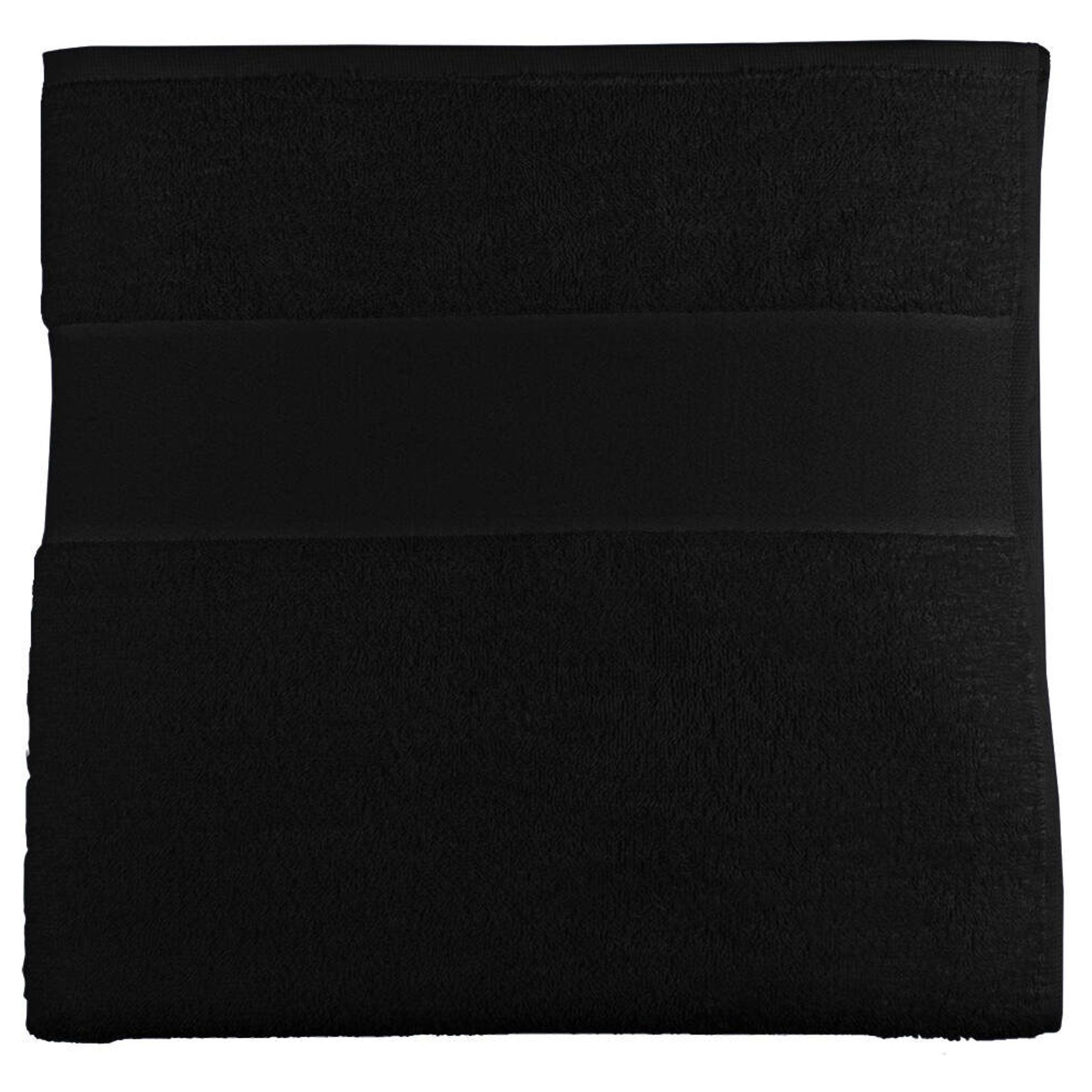 Hand towel Serviette de toilette pk851 personnalisation - Black