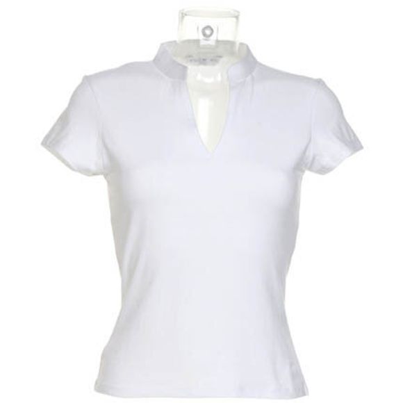 Image produit Corporate short sleeve v-neck top Tee shirt cotton spandex kk770