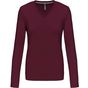Image produit T-shirt col v manches longues femme k382