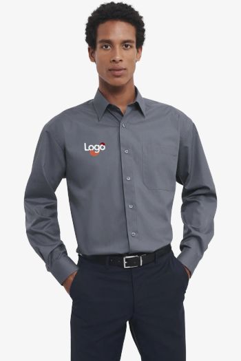 Image produit Chemise en Popeline Polyester/Coton classique manches longues homme