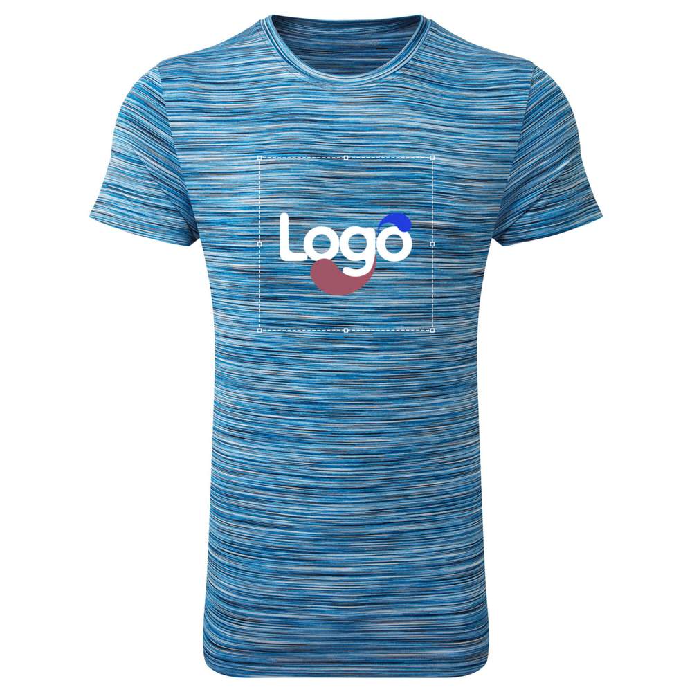 Camisa performance listrada ® personalizável com seu logo tr101 - Blue white