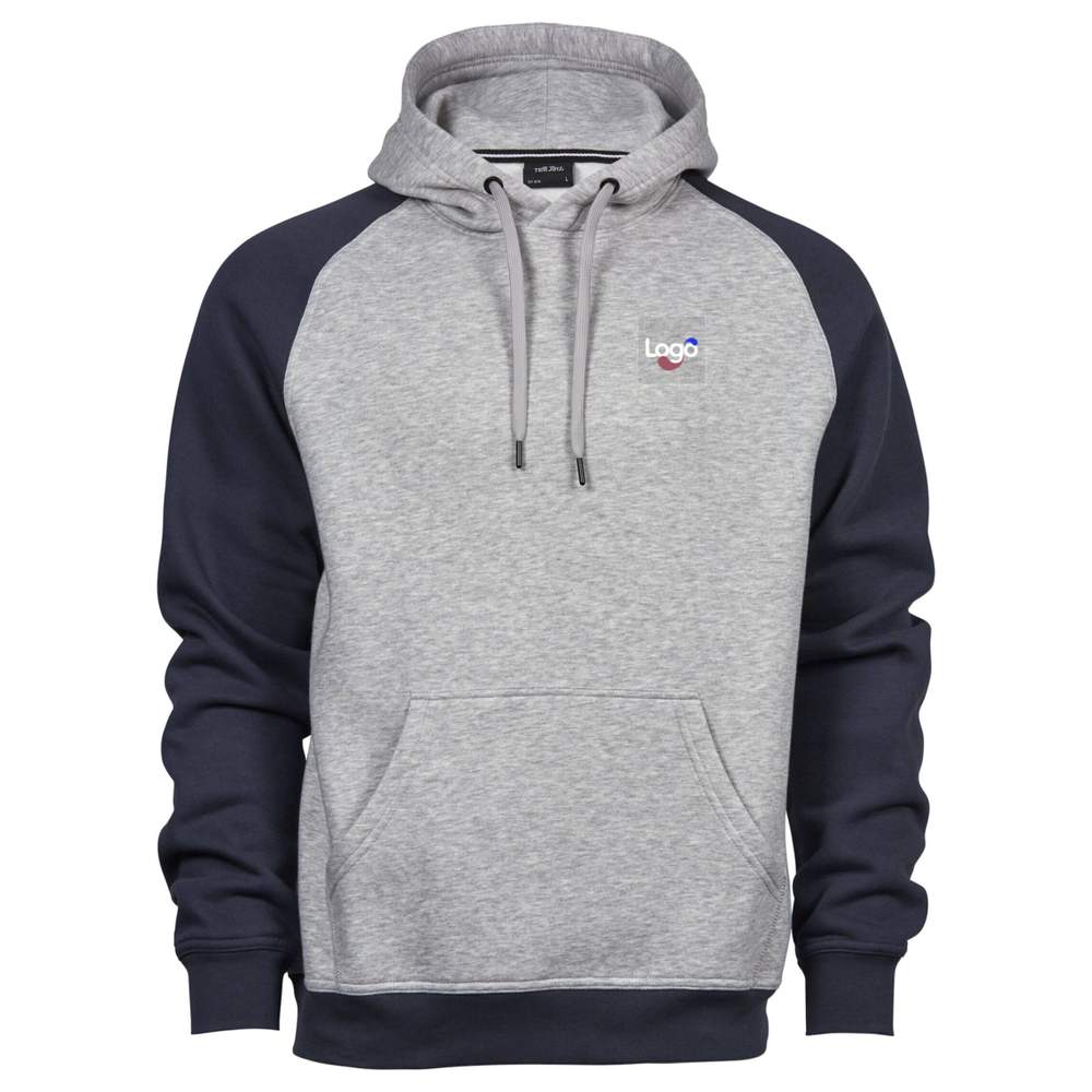Felpa con cappuccio bicolore Sweat capuche coton polyester personalizzazione 5432 - Heather navy