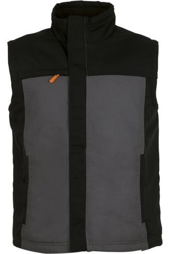 Bodywarmer bicolore para homem Mission Pro 01567 personalizável - Gris fonce / Noir
