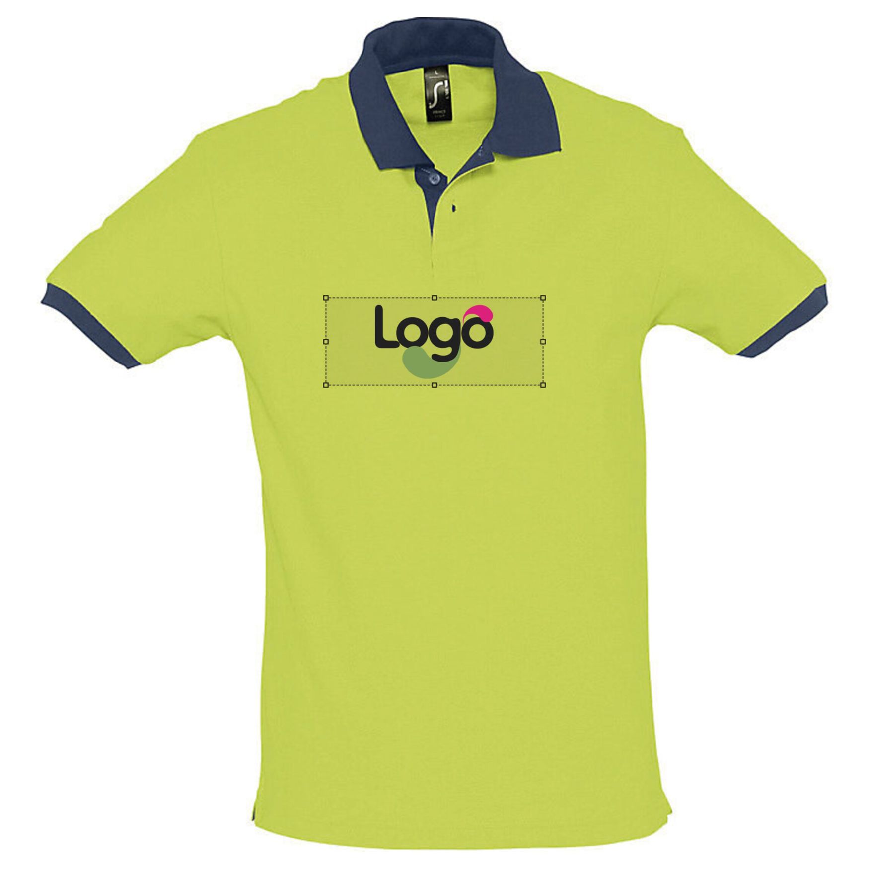 Prince Polo coton tendance 11369 personnalisé - Vert pomme fren