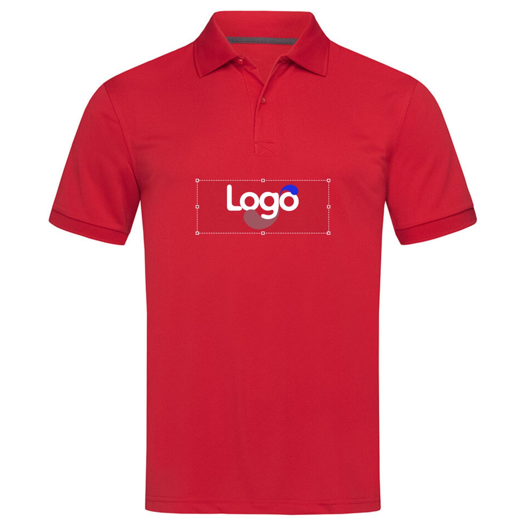 Poloshirt aus Polsterpiqué mit Personalisierung st8050 - Pepper red
