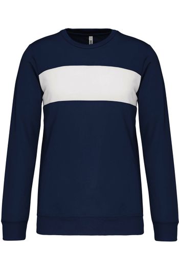 Sweat-shirt polyester enfant pa374 - Sporty navy / White
