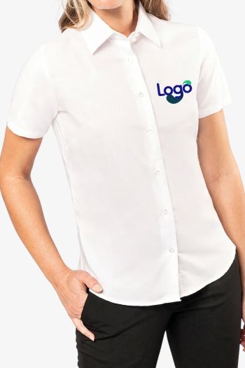 Image produit CHEMISE OXFORD MANCHES COURTES FEMME k536