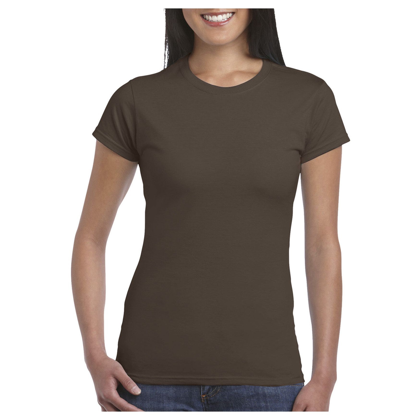 Camiseta para mujeres softstyle® GILDAAN 64000L 64000l - Dark chocolat