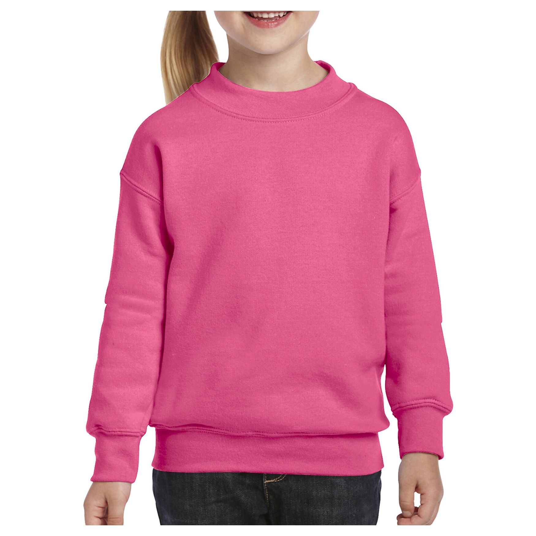 Youth crewneck sweatshirt 18000b - Safety pink