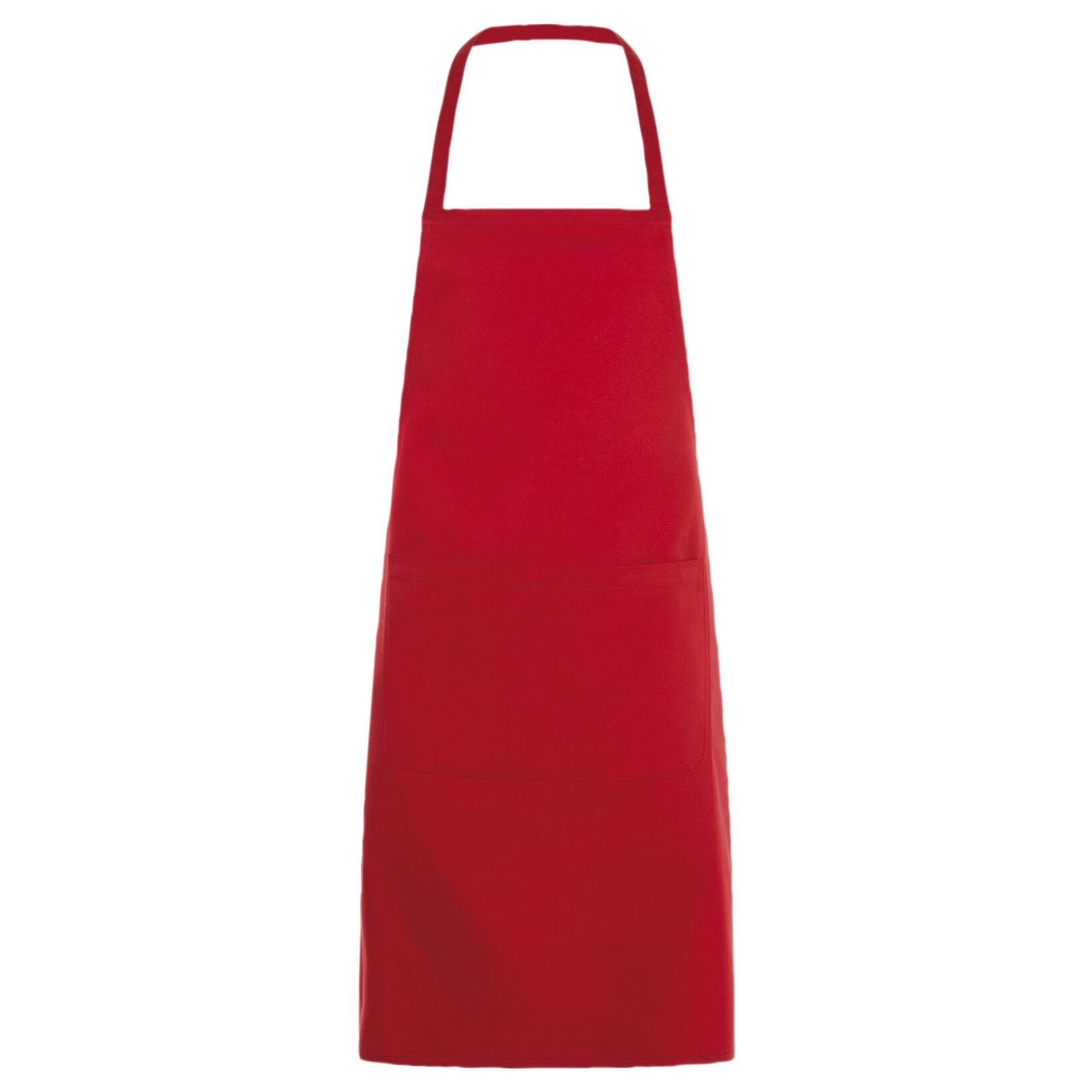 Lange schort met zak Gramercy 01744 personaliseerbaar - Rouge