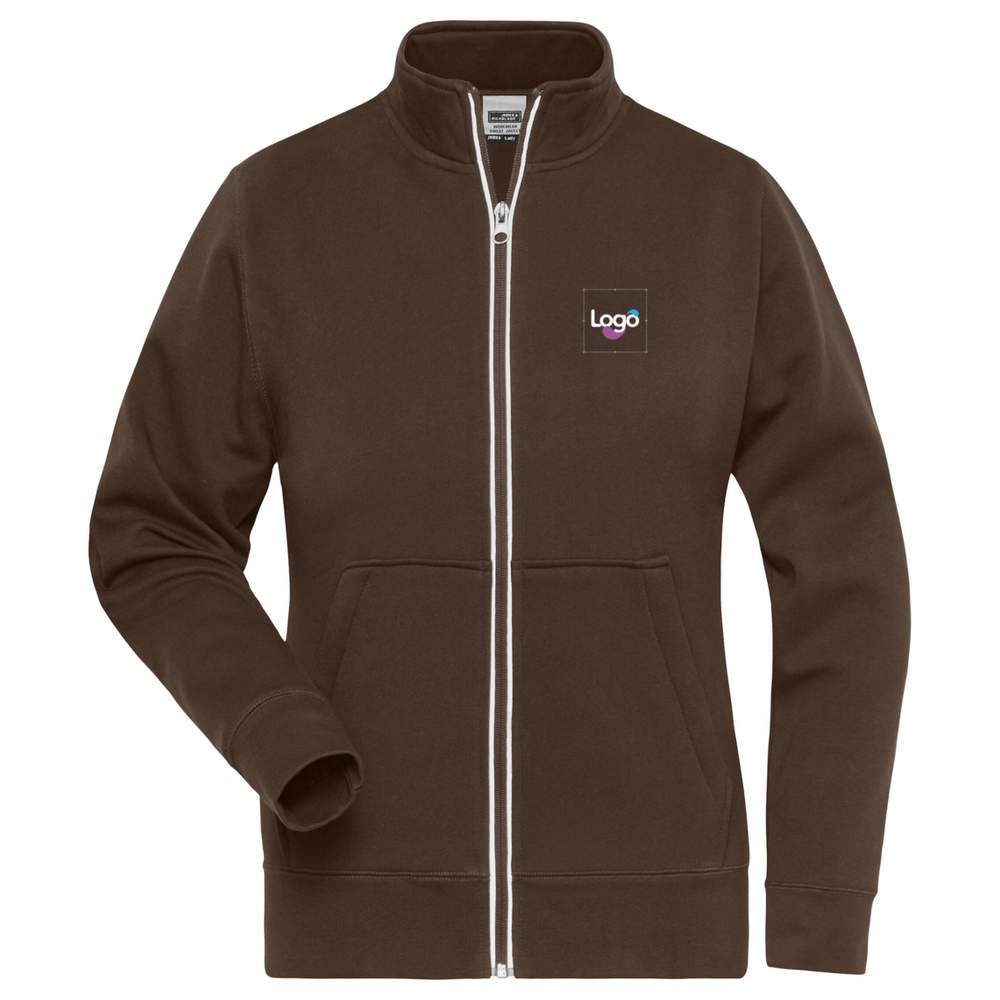 Ladies doubleface work jacket jn1809 personalized - Brown