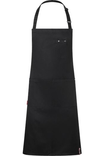 Bib apron with buckle and pockets delantal rcls14 - Black