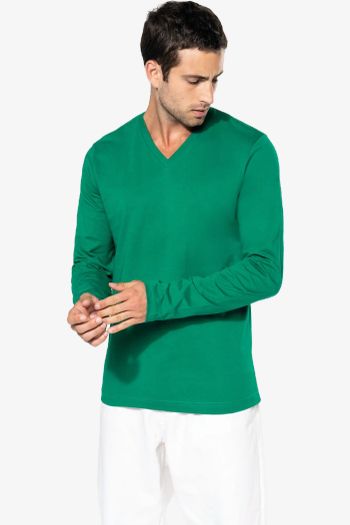 Image produit T-shirt V-hals med lange ærmer k358