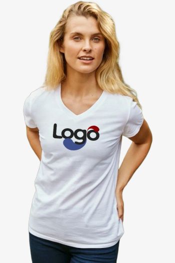 Image produit Ladies v neck t Shirt o81005