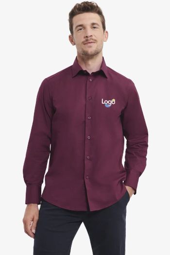 Image produit Chemise stretch ajustée manches longues homme