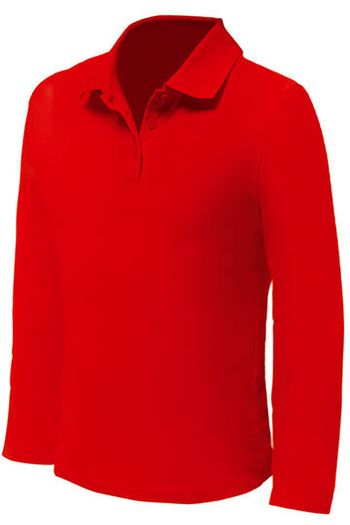 Polo de manga larga Polo de algodón k7-long-men - Red