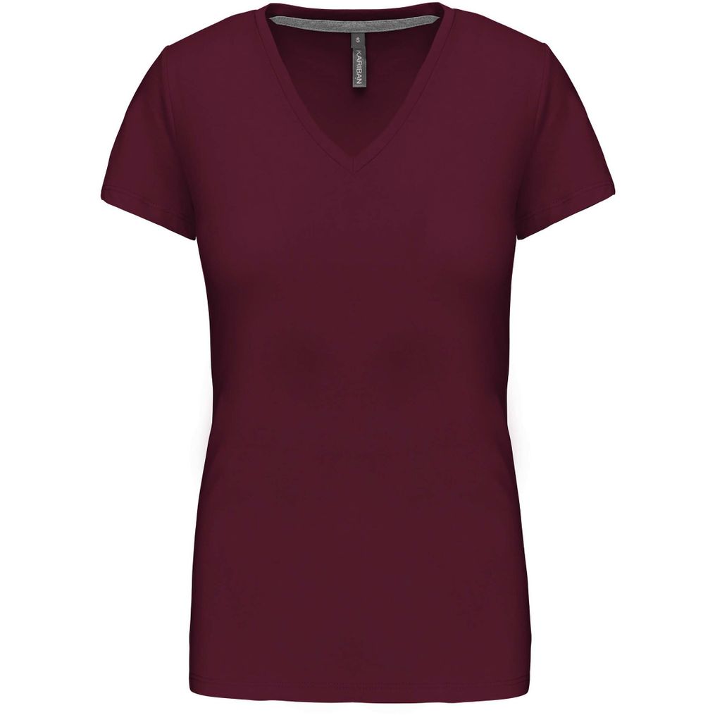 Image produit Camiseta de manga corta con escote en v para mujer k381