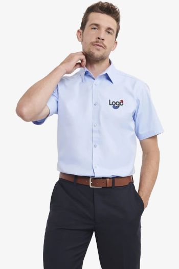 Image produit Chemise à chevrons cintrée manches courtes homme 0r963m0