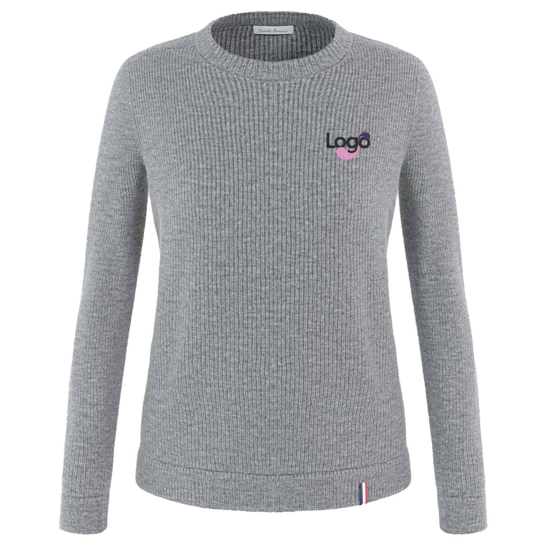 Halsrund – Dame 2 Personalisierung - Gris chiné