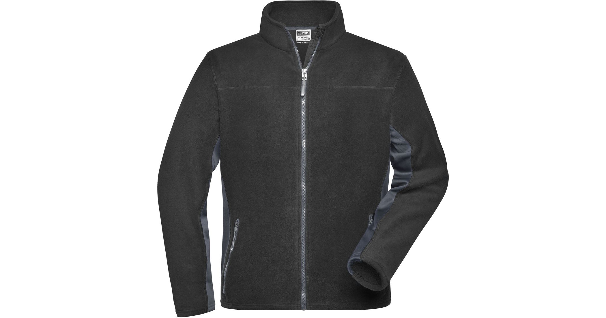 Men´s workwear fleece jacket JAMES&NICHOLSON jn842 - Black carbon