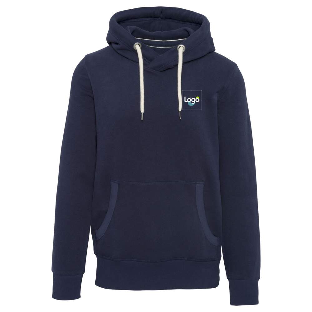 Hooded sweatshirt for men KARIBAN cotton polyester customization with your visual kv2308 - Vintage navy