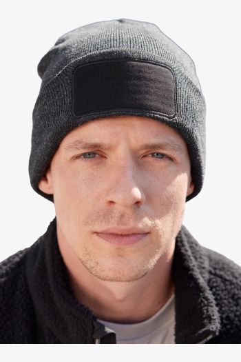Image produit Beanie with patch Double thickness mb7407