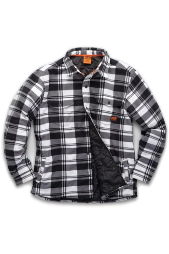 Camicia a quadri imbottita worker sh053 - Black / White