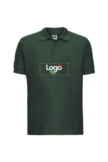 Polo de algodão de piqué definitivo r-577m-0 - Bottle green