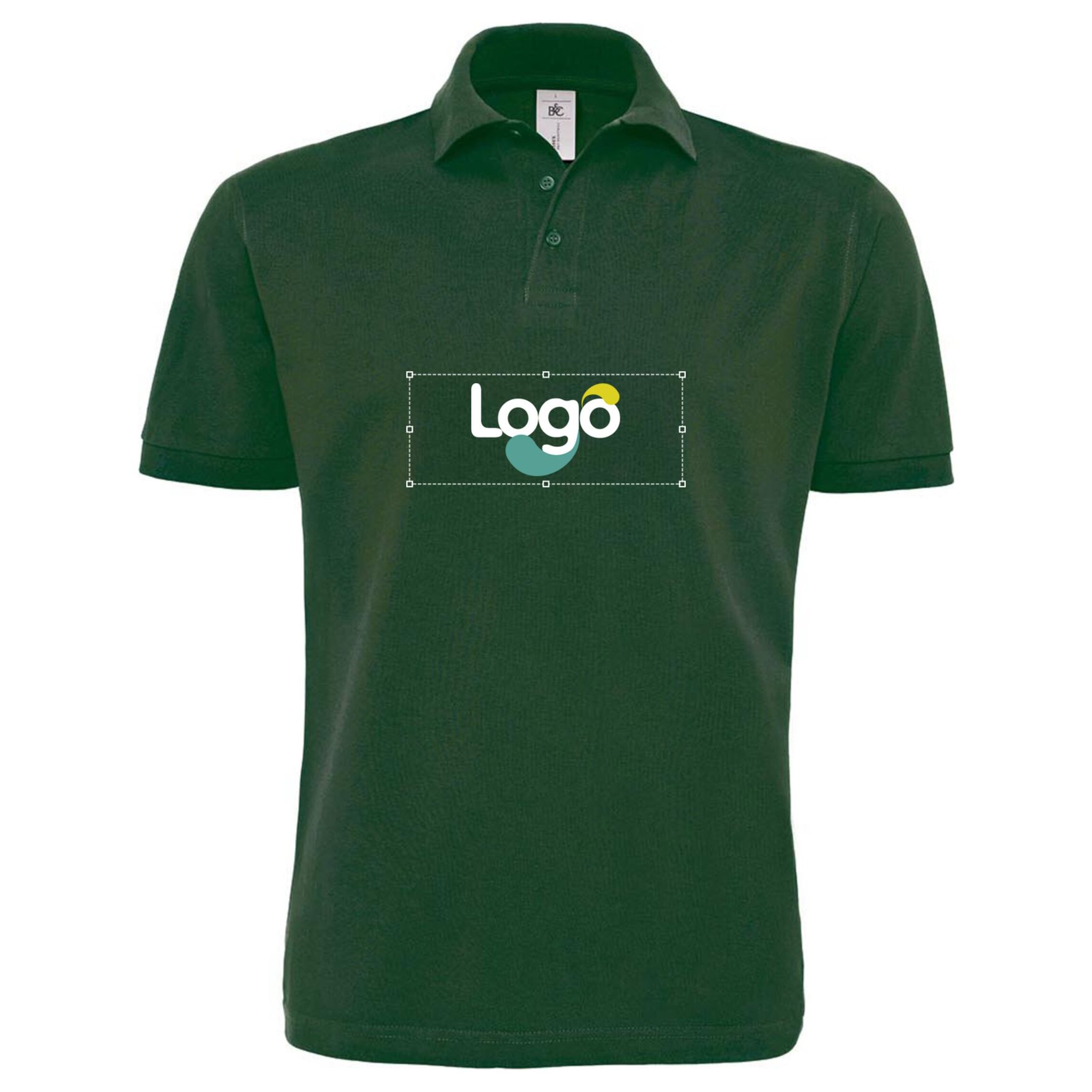 Piqué Polo Heavymill Polo Baumwolltextil Personalisierung pu422 - Bottle green