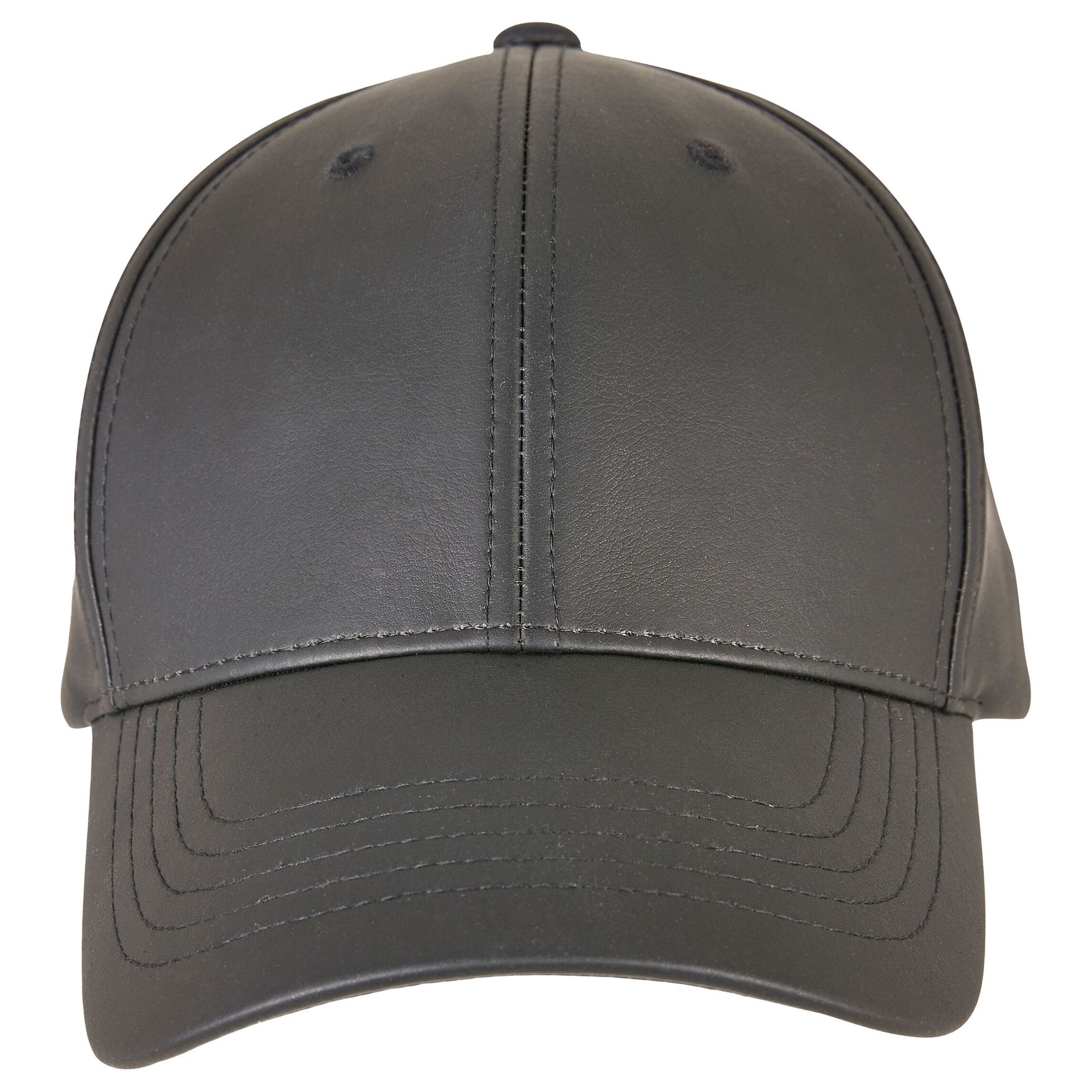 Dad cap Synthetic Leather Alpha Shape 6245al - Black