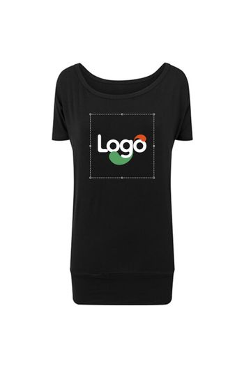Maglietta a maniche corte semplice in viscosa by040 - Black