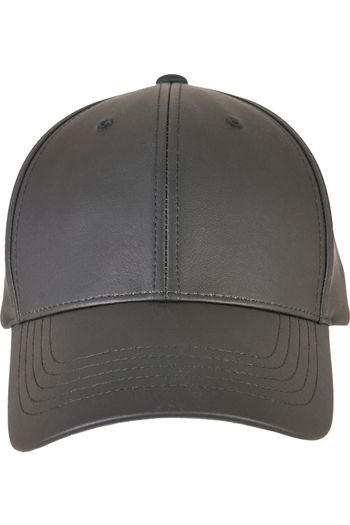 Dad cap Synthetic Leer Alpha Shape 6245al - Black