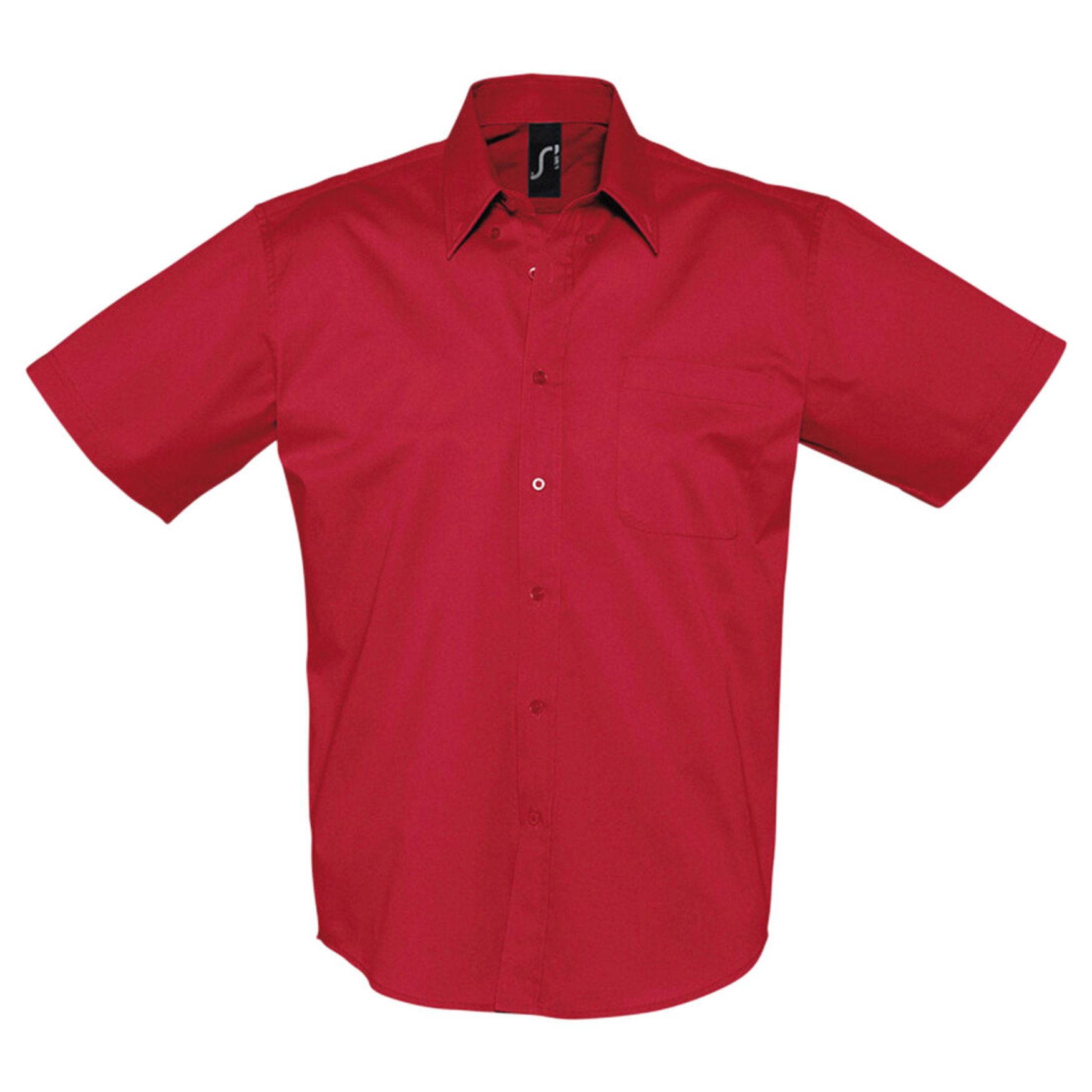 Camisa Brooklyn de algodón manga corta 16080 - Rouge