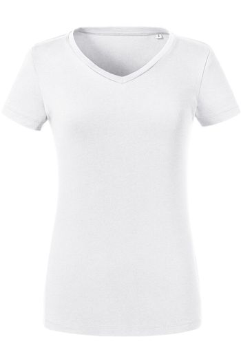 Ladies' pure organic v-neck tee r-103f-0 - White