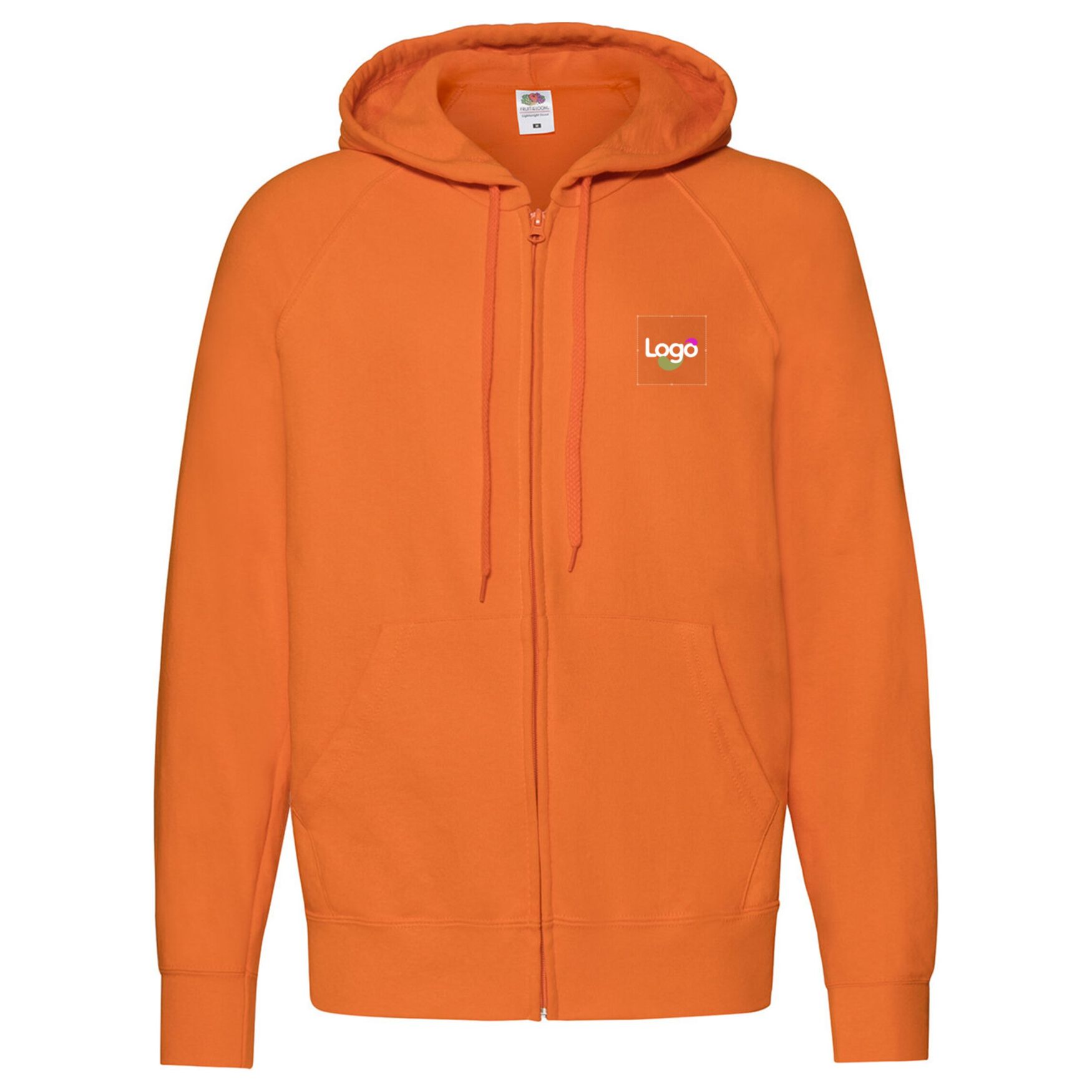 Felpa con cappuccio leggera 62-144-0 personalizzazione - Orange