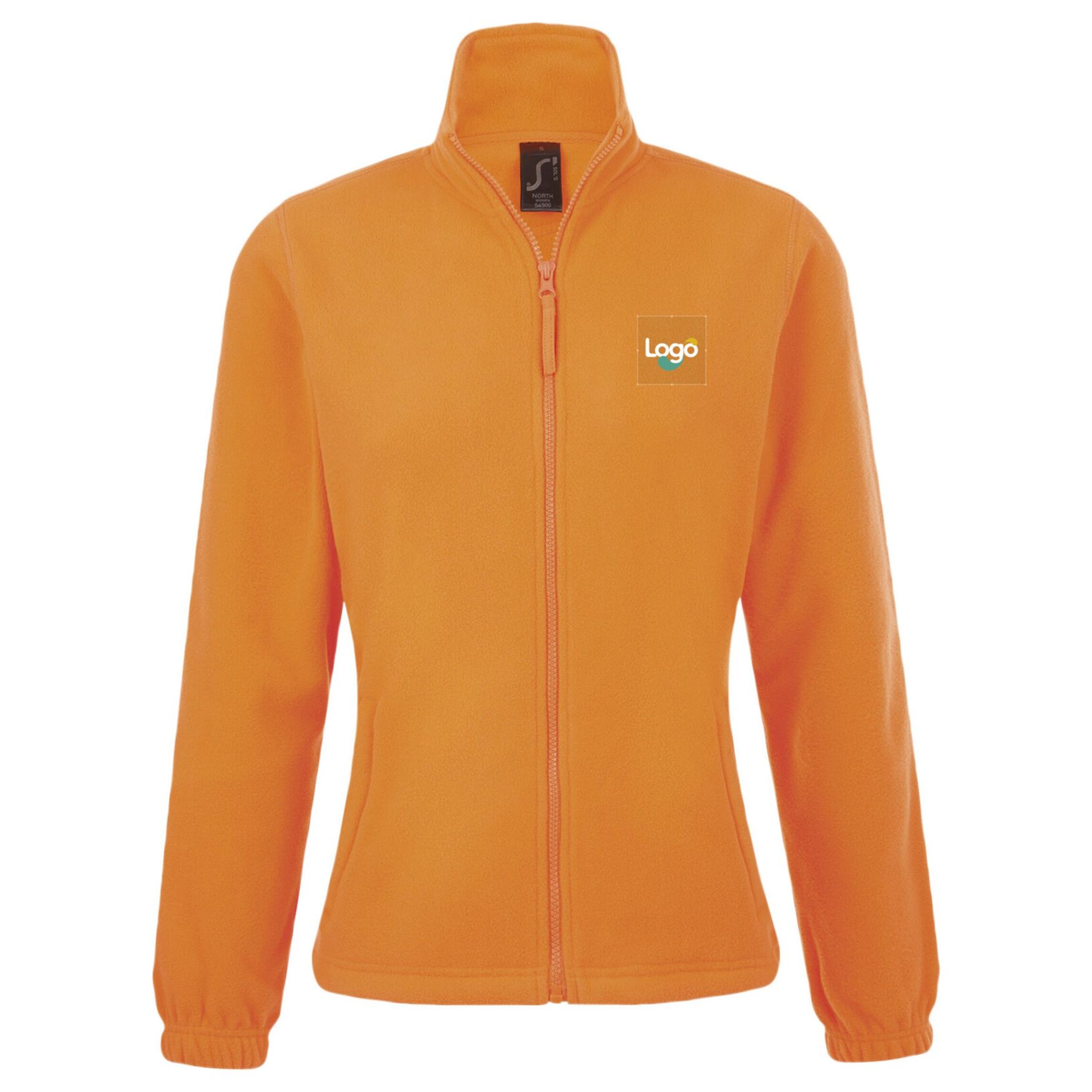 North women Vrouw Polaire Vest Zippable 54500 personalisatie - Orange fluo