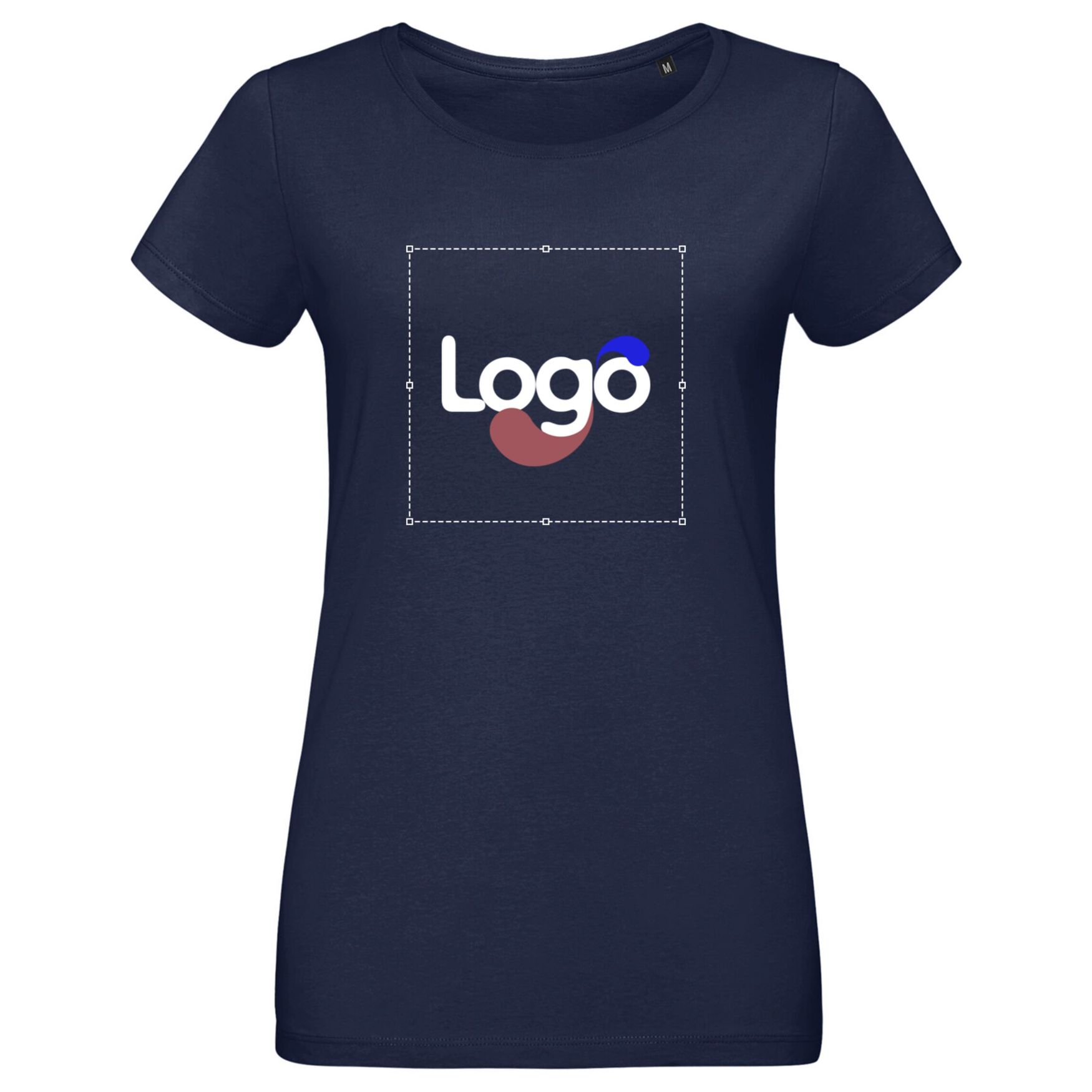 Martin Frauen Tee Shirt Baumwolle eng anliegend 02856 Personalisierung - French marine