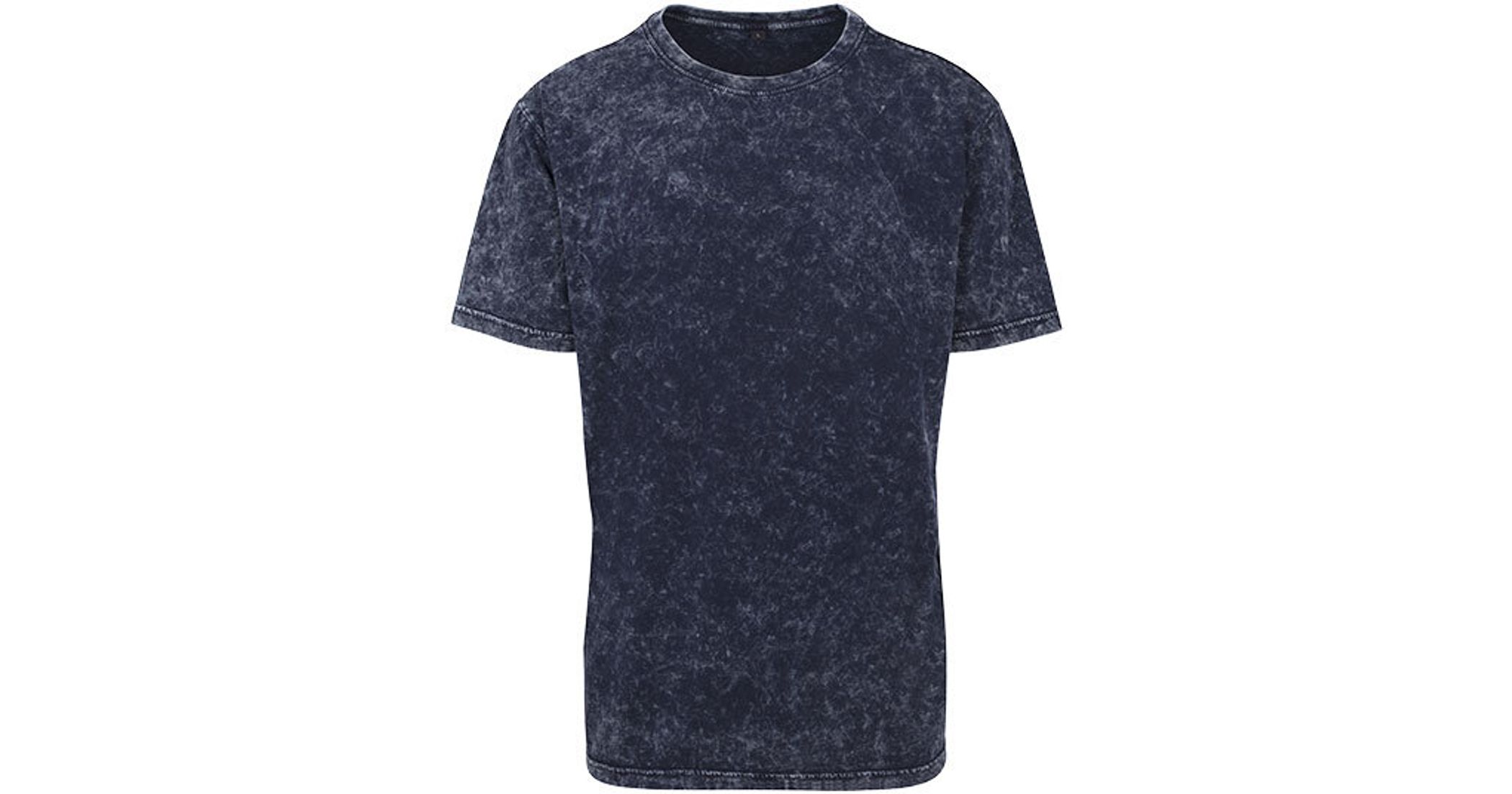 Acid washed tee Tee shirt coton unique BUILD YOUR BRAND by070 - Indigo ...