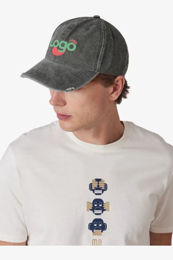 Image produit Casquette vintage effet déchiré - 6 panneaux