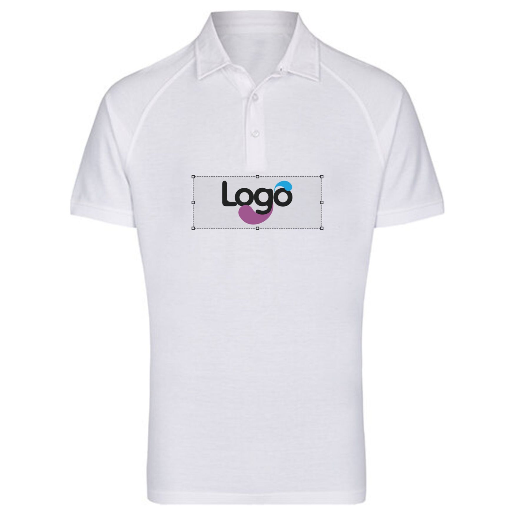 My mate - polo de hombres - Polo de algodón tricotado personalizable con su visual my410 - White white
