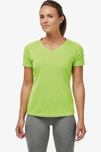 Image produit Short-sleeved sport t-shirt with V-neck for women pa477