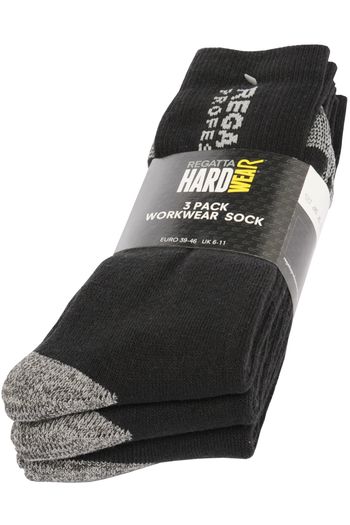 3-pack work socks Chaussette bouclé resistant rmh003 - Black