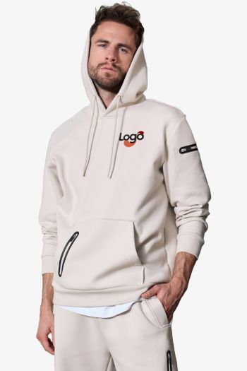 Image produit Męski sweter z kapturkiem interlock 8046