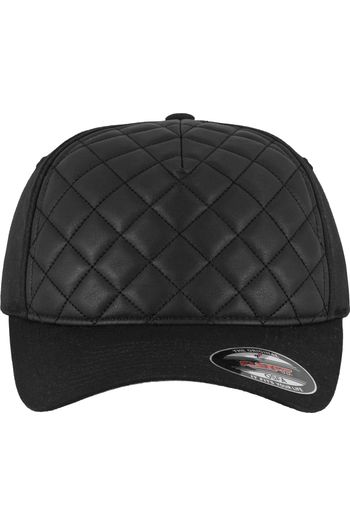 Diamond quilted cap 6277q - Black