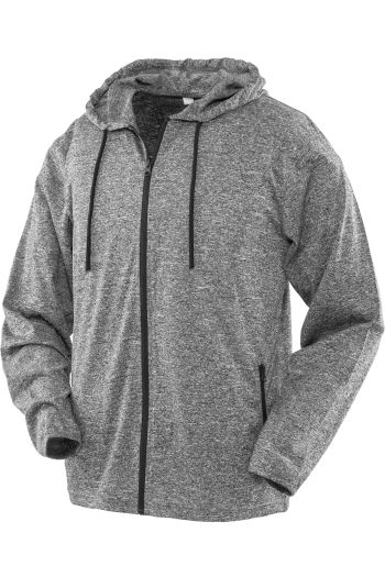Mens hooded tee jacket lätt huvtröja s277m - Grey marl